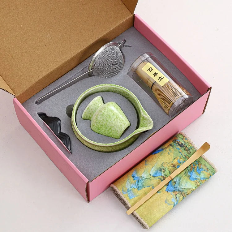 Ceramic Matcha Set Green