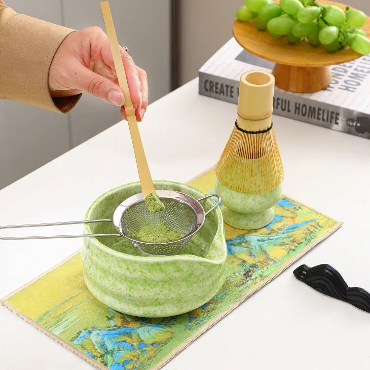Ceramic Matcha Set Green